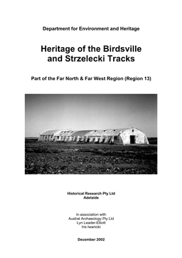 Heritage of the Birdsville and Strzelecki Tracks