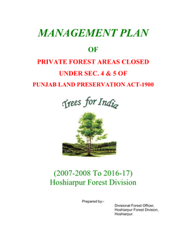 Management Plan