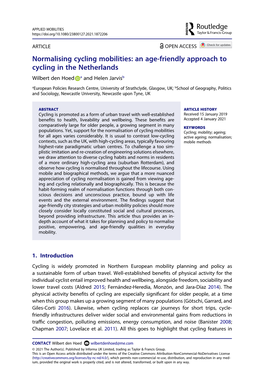 Normalising Cycling Mobilities