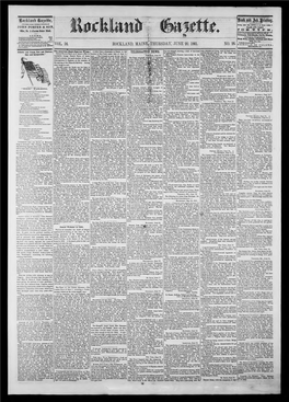 Rockland Gazette : June 20, 1861
