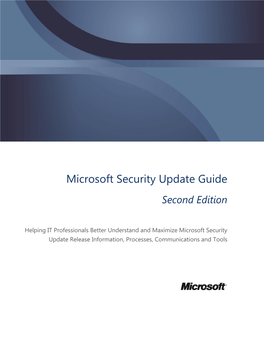 Microsoft Security Update Guide Second Edition