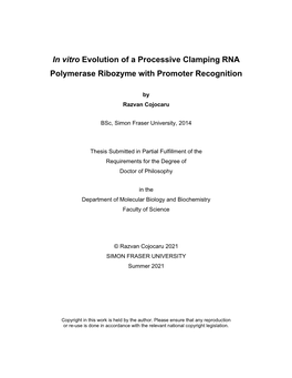 Polymerase Ribozyme with Promoter Recognition