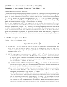 Solutions 7: Interacting Quantum Field Theory: Λφ4