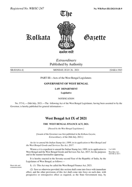 Kolkata the Gazette