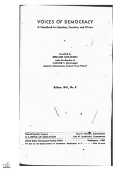 VOICES of DEM Rysi a Handbook for Speakeo, Teachers, and Writers
