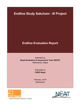 Endline Study Sakcham - III Project