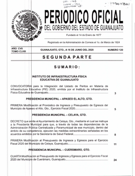 Periodico Oficial Del Gobierno Del Estado De Guanajuato