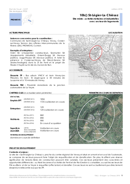 10B() St-Légier-La Chiésaz PROMOVE Site Mixte : Activités Tertiaires Et Industrielles Avec Secteur De Logements