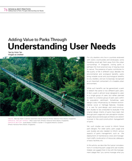 Understanding User Needs