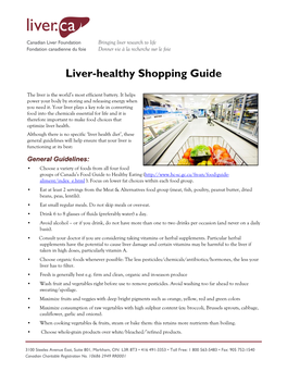 Liver-Healthy Shopping Guide