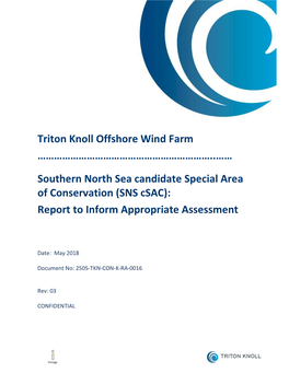 Triton Knoll Offshore Wind Farm ………………………………………………………..……