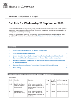 View Call List PDF File 0.07 MB