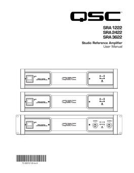 TD-000107-00* TD-000107-00 Rev.A 1 IMPORTANT SAFETY INSTRUCTIONS & EXPLANATION of SYMBOLS