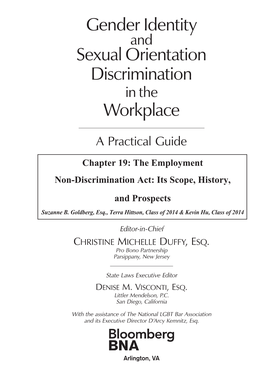 Gender Identity Sexual Orientation Discrimination Workplace