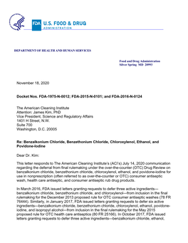 FDA-2015-N-0101; and FDA-2016-N-0124