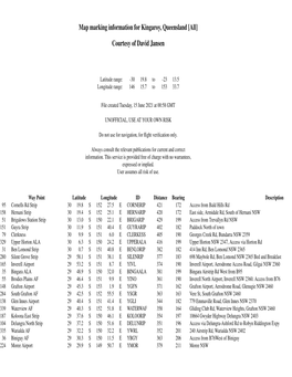 Map Marking Information for Kingaroy, Queensland [All