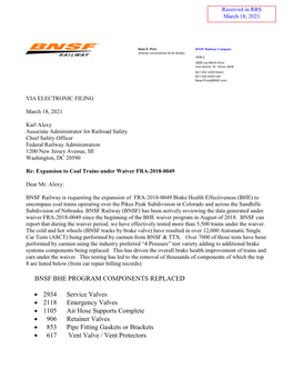 Bnsf Bhe Program Components Replaced • 2934