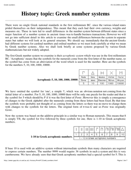 Greek Numbers 05/10/2006 12:02 PM