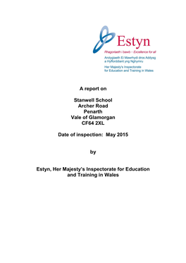 Inspection Report Stanwell School 2015