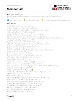 Canadian Signature Experiences Member List