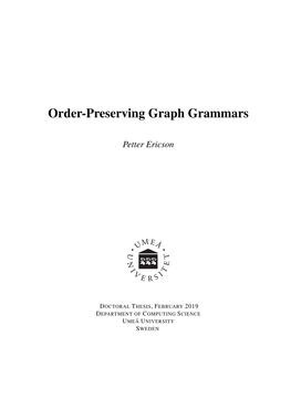 Order-Preserving Graph Grammars