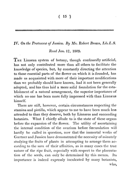 IV. on the Proteaceć of Jussieu. by Mr. Robert Brown, Lib. LS