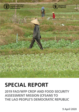 2019 FAO/WFP Crop and Food Security Assessment Mission to the Lao People's Democratic Republic