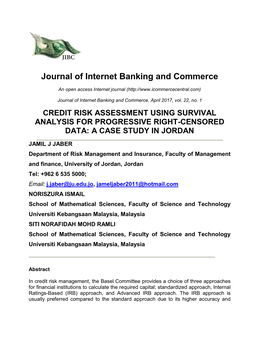 Credit Risk Assessment Using Survival Analysis for Progressive Right-Censored Data: a Case Study in Jordan