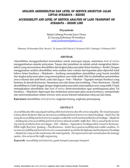 Analisis Aksesibilitas Dan Level Of