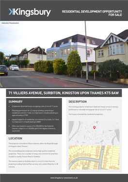 71 Villiers Avenue, Surbiton, Kingston Upon Thames Kt5 8Aw