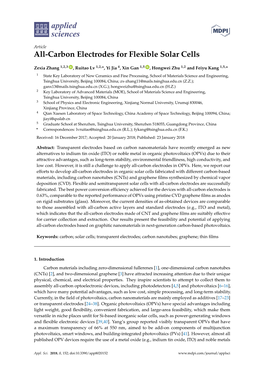 All-Carbon Electrodes for Flexible Solar Cells