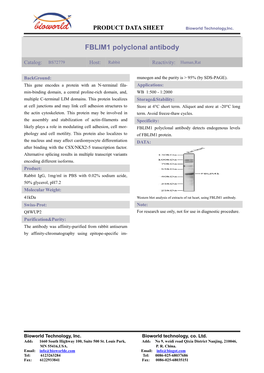 FBLIM1 Polyclonal Antibody