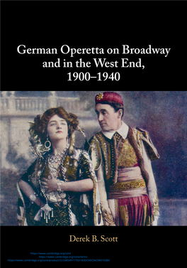 German Operetta on Broadway and in the West End, 1900–1940