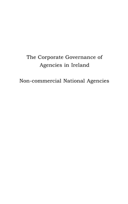 The Corporate Governance of Agencies in Ireland Non