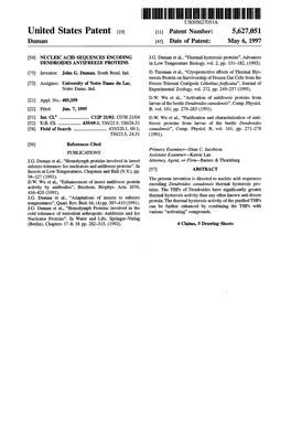 Iiillllllllli'lllll | US005627051A United States Patent [191 [11] Patent Number: 5,627,051 Duman [45] Date of Patent: May 6, 1997