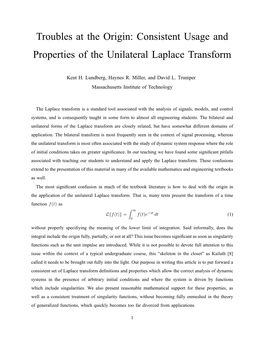 Subtleties of the Laplace Transform