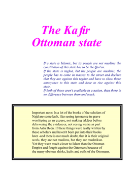 The Ka Fir Ottoman State