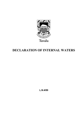 Declaration of Internal Waters