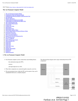 The Von Neumann Computer Model 5/30/17, 10:03 PM