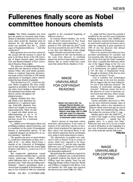 Fullerenes Finally Score As Nobel Committee Honours Chemists