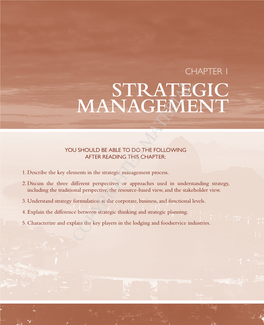 Strategic Management