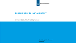 Sustainable Fashion in Italy