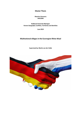 Master Thesis Multinational Villages in the Euroregion Rhine-Waal