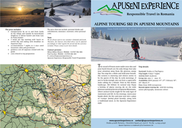 Alpine Touring Ski in Apuseni Mountains