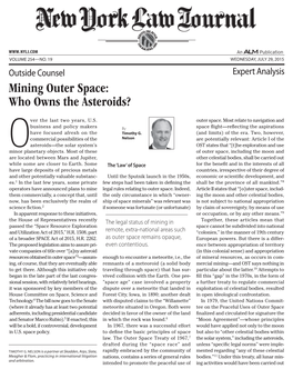 Mining Outer Space: Who Owns the Asteroids?