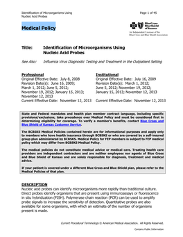 Identification of Microorganisms Using Nucleic Acid Probes