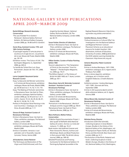 The National Gallery Review of the Year 2008-9