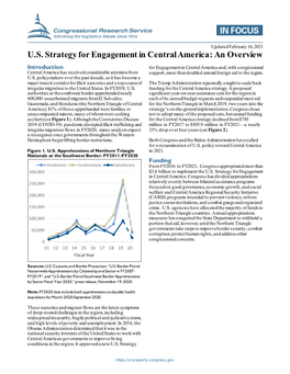U.S. Strategy for Engagement in Central America: an Overview