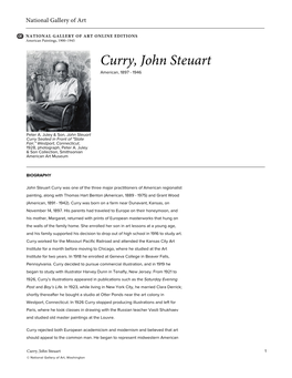Curry, John Steuart American, 1897 - 1946