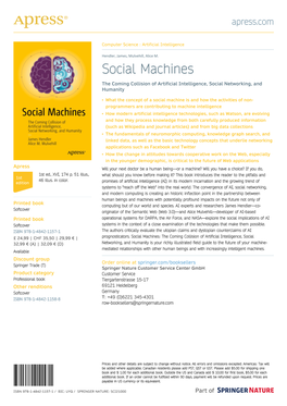 Social Machines the Coming Collision of Artificial Intelligence, Social Networking, and Humanity